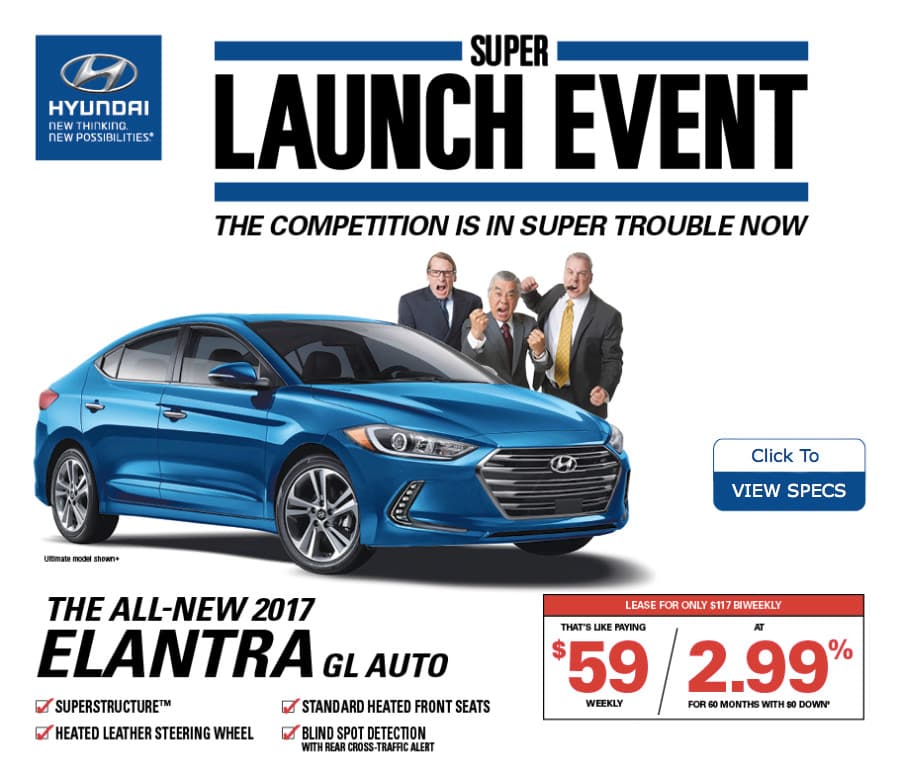 View the specs of the brand new 2017 Elantra!